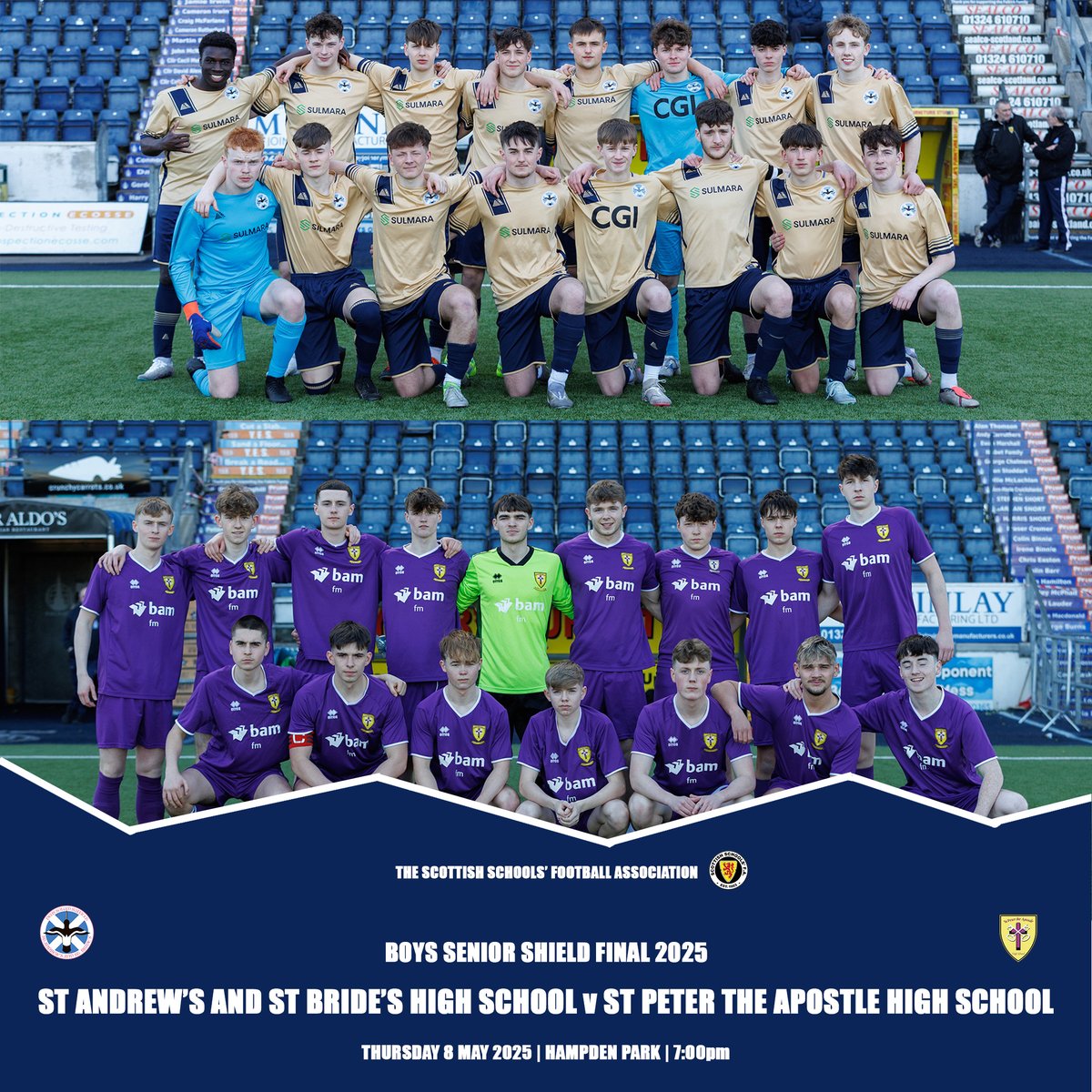 Scottish Schools' Football Association (@sschoolsfa) on Twitter photo BOYS SENIOR SHIELD 25 | On Thursday night <a href="/sasbhighschool/">SASB High School</a> will play <a href="/SPTA_HS/">SPTA</a> in the final of this season Boys Senior Shield at <a href="/HampdenPark/">Hampden Park Stadium</a> BOYS SENIOR SHIELD 25 | On Thursday night <a href="/sasbhighschool/">SASB High School</a> will play <a href="/SPTA_HS/">SPTA</a> in the final of this season Boys Senior Shield at <a href="/HampdenPark/">Hampden Park Stadium</a>