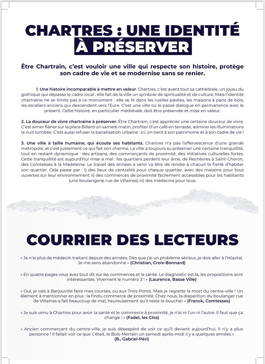 LE CHARTRAIN LIBRE NUMÉRO 3 DANS VOS BOÎTES AUX LETTRES

Après le numéro 1 sur les finances, le numéro 2 sur les commerces et la santé, nous poursuivons avec le numéro 3 sur les parkings et la circulation 

❌ Le parking à Chartres est hors de prix, plus cher que partout ailleurs