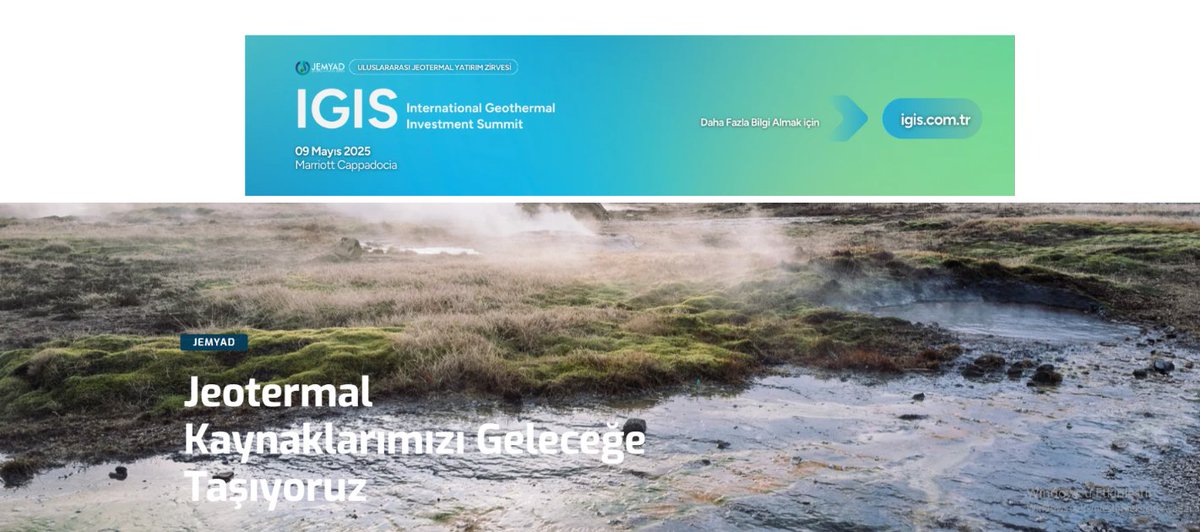 fatihpakdamar's tweet image. JEOTERMAL yatırım zirvesi için.

9 Mayıs 2025 Cuma 
Kapadokya'dayız...

#jemyad #igis #igis25