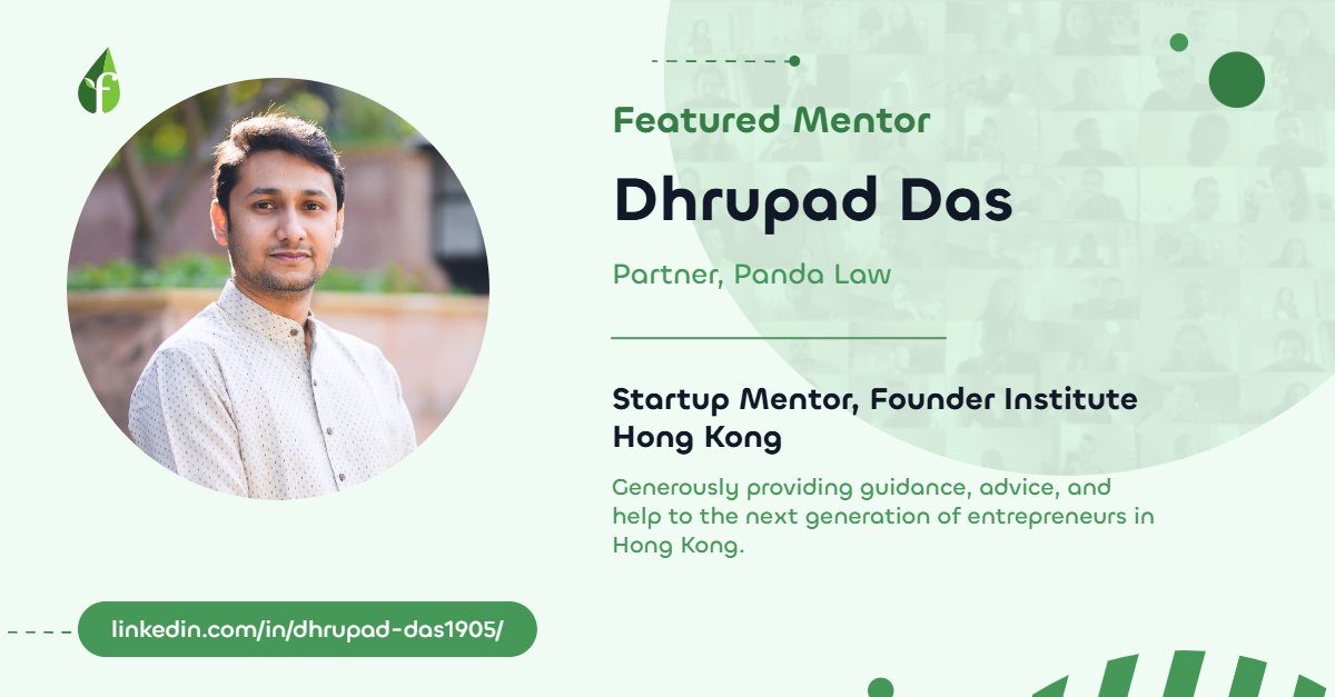 foundinghk's tweet image. We are thrilled to welcome Dhrupad Das @Dhrupad_280 from Panda Legal at Founder Institute Web3 ASEAN @fihkweb3 as Mentor.

#Web3 #StartupSuccess #MentorshipMatters #HongKong