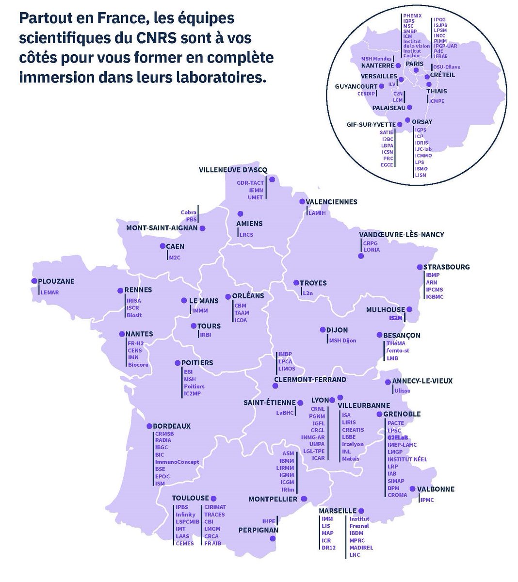 #PourquoiChoisirCNRSFormation
Des formations dispensées par les équipes scientifiques du #CNRS en complète immersion dans plus de 140 laboratoires de recherche en France et à l’international

#CNRSFormation