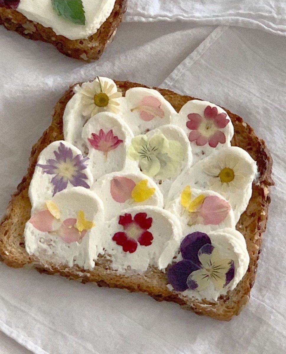flower themed toast