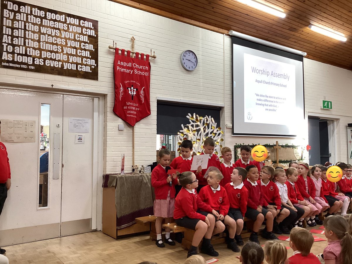 Class 2 led worship today on the theme ‘Service’. We thought about how Jesus was a servant king, what we can learn from the parable of The Good Samaritan and how we can serve and help others. #acpsre #aspsworship
