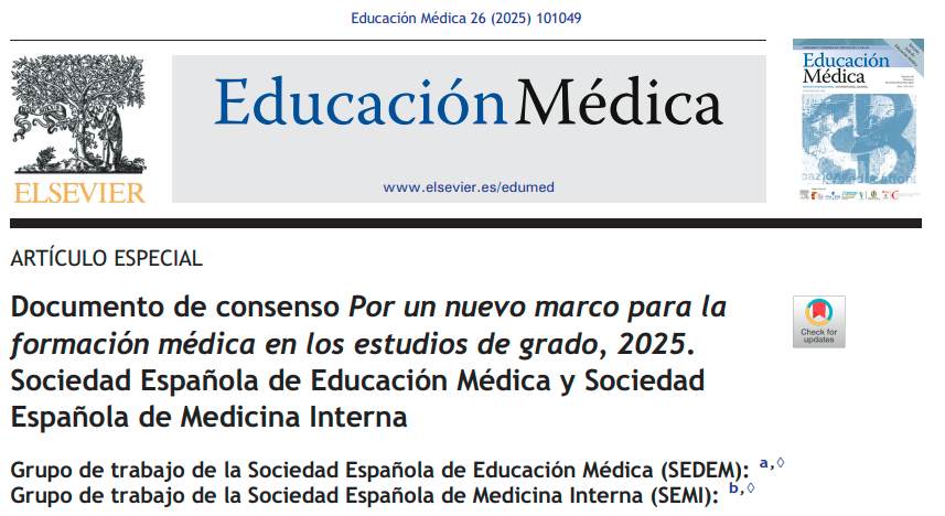 Publicado el Documento de consenso SEMI-SEDEM por un nuevo marco para la formación médica en los estudios de Grado. <a href="/Sociedad_SEMI/">Sociedad Española de Medicina Interna (SEMI)</a> @sedem_org <a href="/ceem_medicina/">CEEM</a>  sedem.org/index.php/2025…