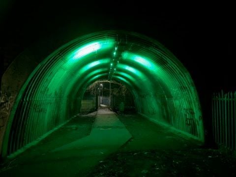 arklighting's tweet photo. Excited to be part of this brilliant project! Using our Canon Linears, we transformed a dark underpass in St Helens with vibrant, dynamic lighting — enhancing safety, sparking curiosity, and creating a welcoming space people will love to revisit. https://t.co/R3UHLb0AHW