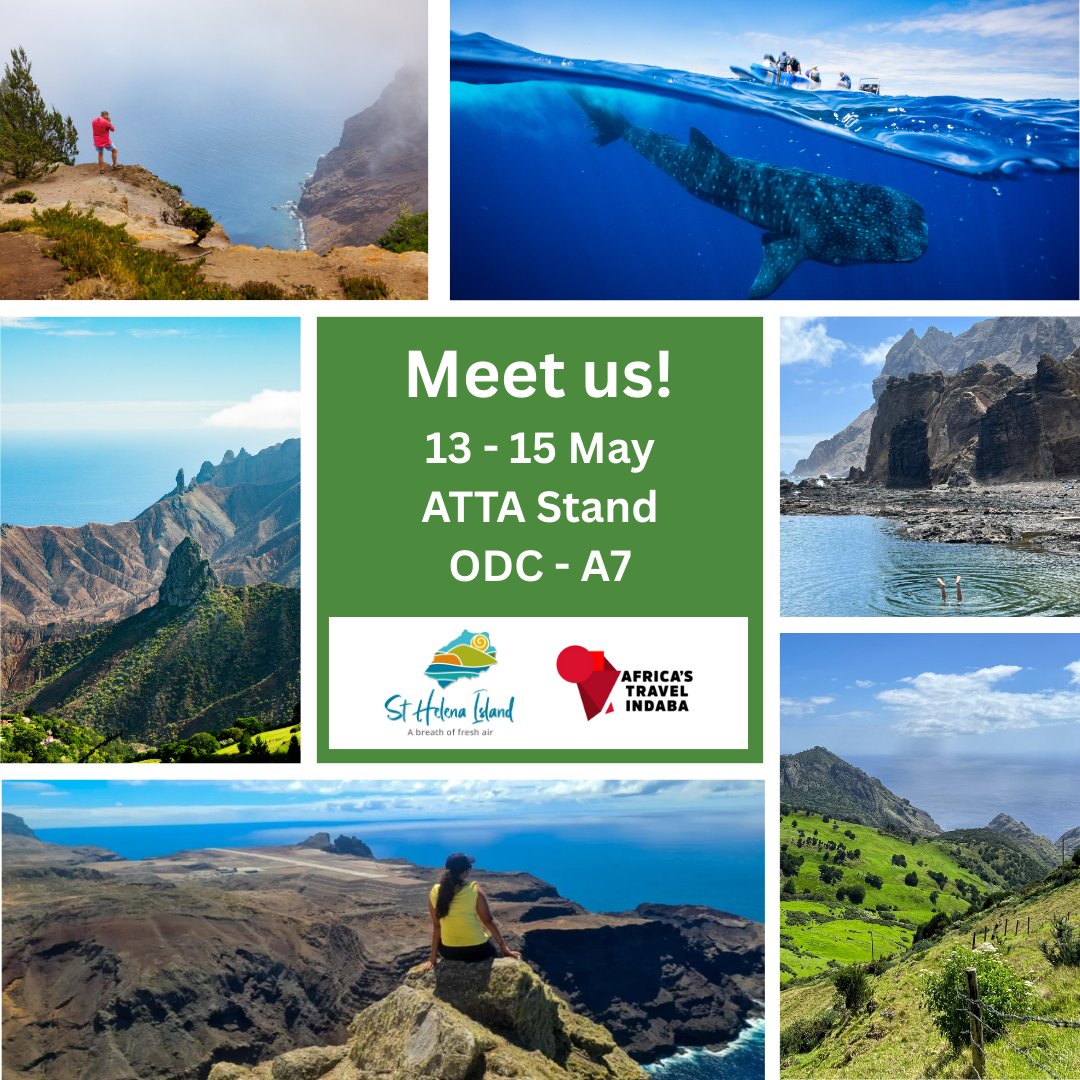 Let's connect at Africa's Travel Indaba 2025!

We'll be a part of ATTA 's Stand (ODC - A7) between 13th to 15th May in Durban. 

We're looking forward to meeting you then.

#ATI2025 #StHelena #StHelenaIsland