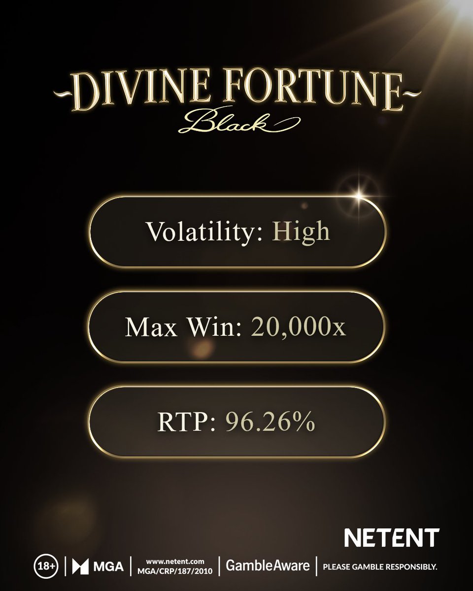NetEntOfficial's tweet image. Choose your path: Divine Spins or Fortune Spins?
Only the bold unlock the light… are you ready to rise? 💀🖤
#DivineFortuneBlack #SlotLegends #NetEnt #Features #Elevate
🔞 GambleAware.org