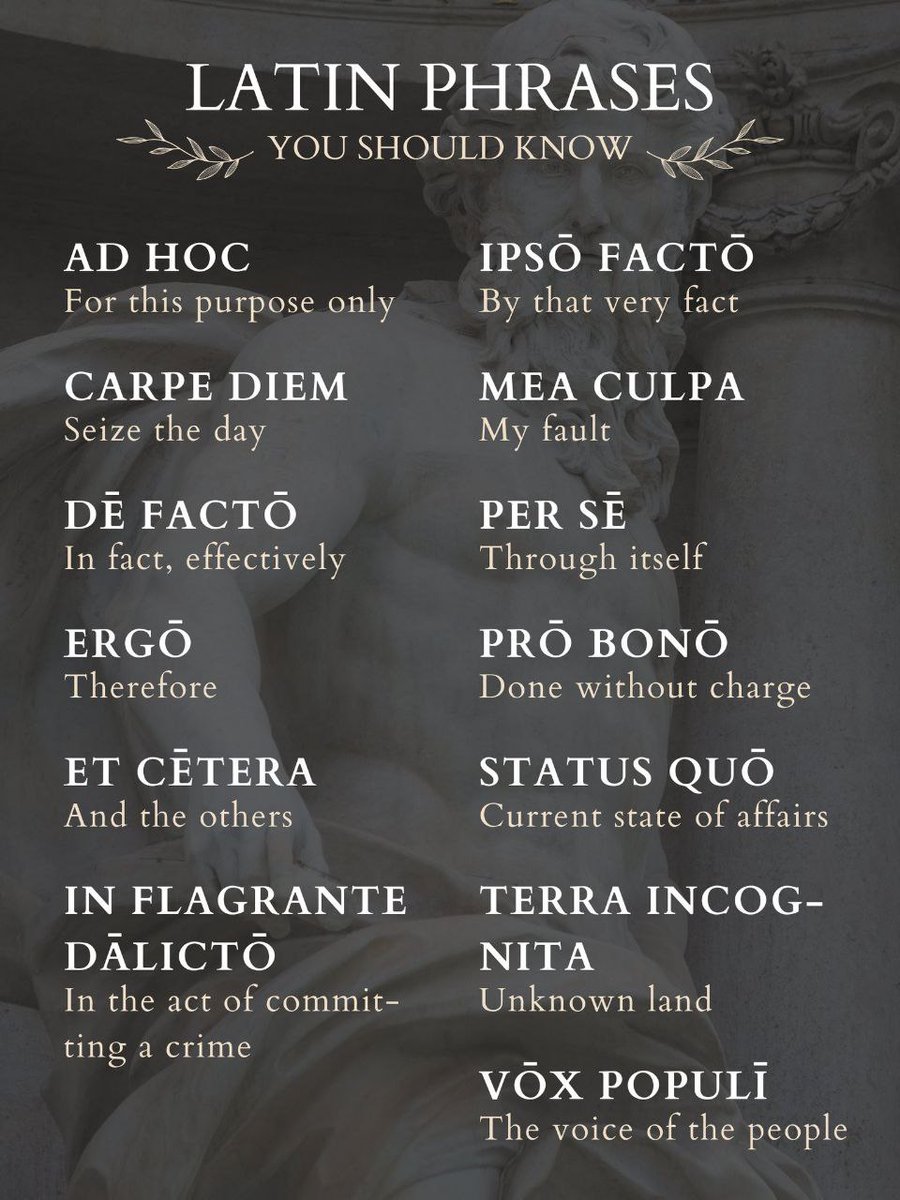 Latin phrases you should know :