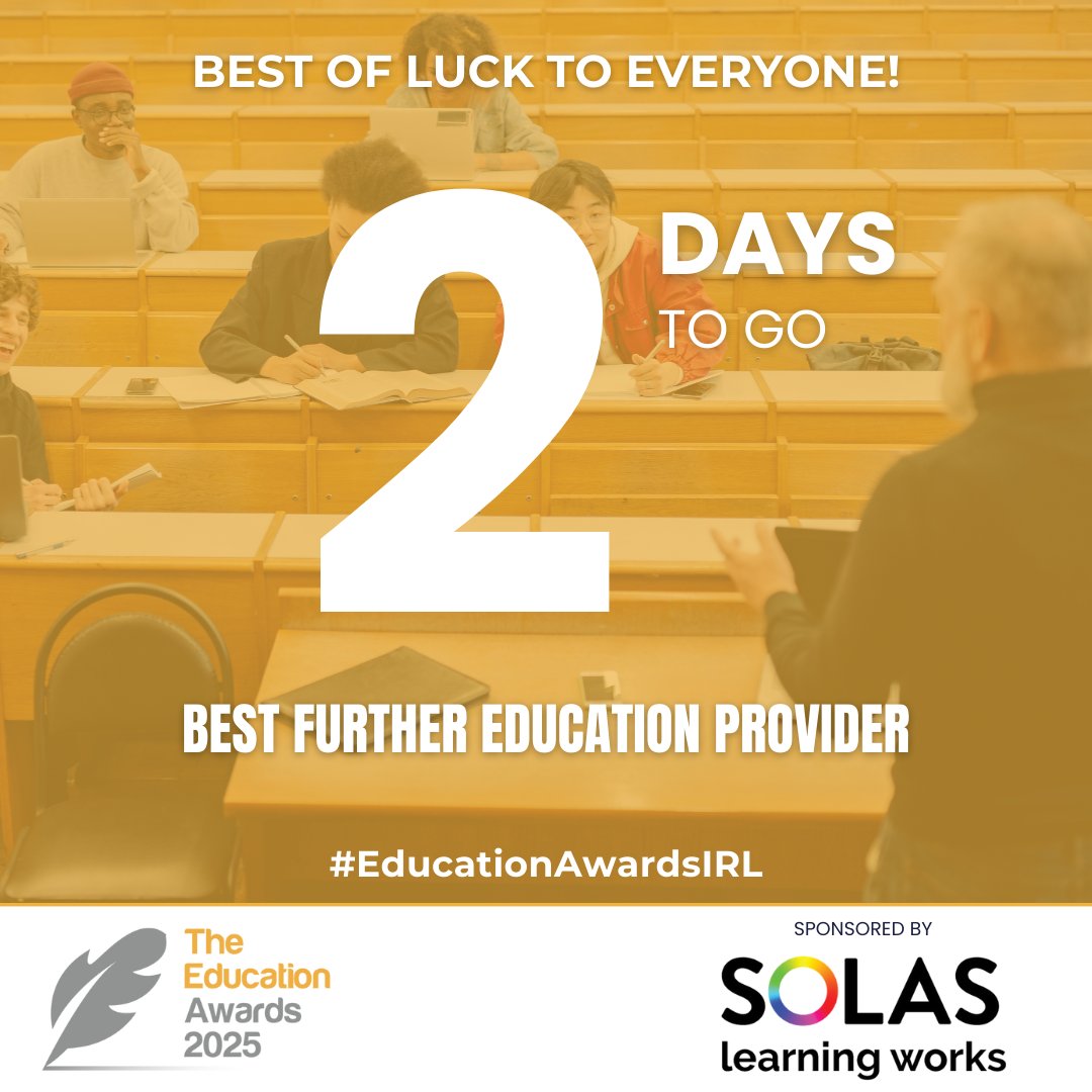 The team at SOLAS Skills to Advance Initiative is excited to discover who will take home the coveted awards at The Education Awards 2025 on May 8th, 2025 at Crowne Plaza Hotel, Santry.

From all of us at SOLAS Skills to Advance initiative, we look forward to celebrating with you!
