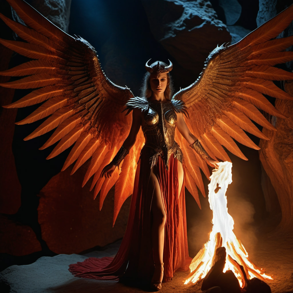 MaurusM_AI's tweet image. The Fire Dark Angel
