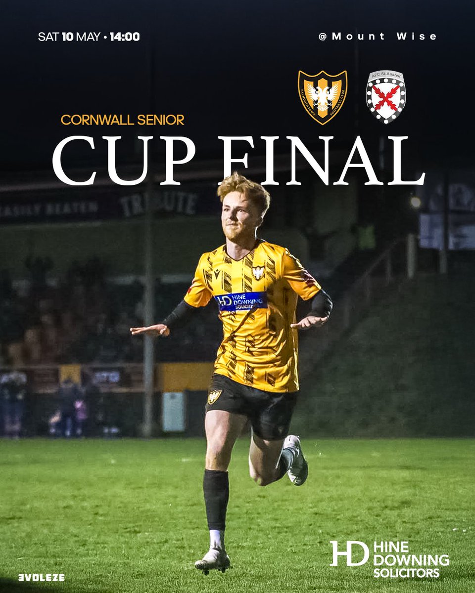 DID SOMEONE SAY CUP FINAL? ⚽

#FTFC return this week, for the <a href="/cornwallfa/">Cornwall FA</a> Senior Cup Final against <a href="/AFCSTAUSTELL/">AFC St Austell</a>!

An interesting tie this one, with the two finalists from last year being back again for a rematch!

See you soon F-Troop! 💛🖤