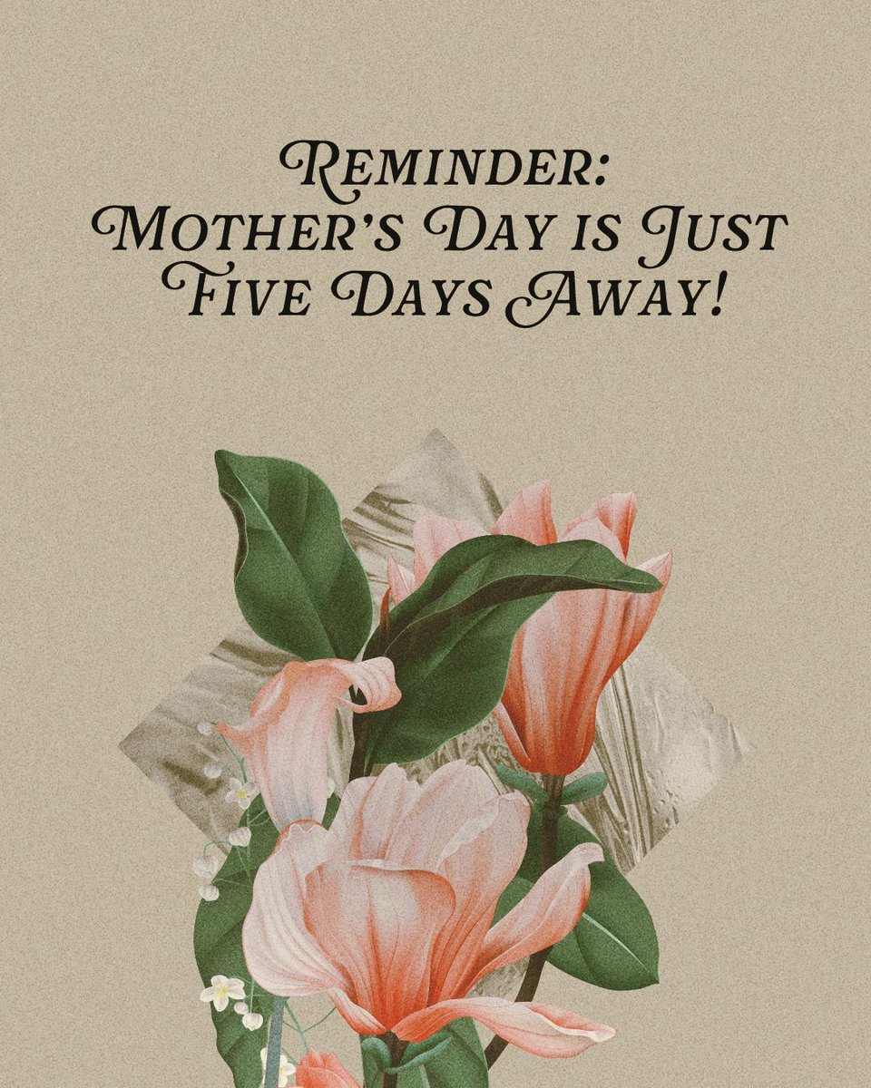 Mother's Day is Sunday, May 11th! How are you planning to spoil your mom this weekend? 

#mothersday #reminder