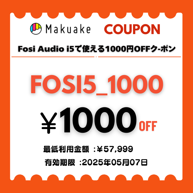 Fosi Audio i5 登場

 Fosi Audio i5 開放型平面駆動ヘッドホンが5月7日よりMakuakeで発売！
👉makuake.com/project/fosi5/

これまでにないピュアで繊細な音を体験してください。

🔥[FOSI5_1000]を使って限定割引をゲット！

応援よろしくお願いします！

#FosiAudio #ヘッドホン #HiFi #Makuake