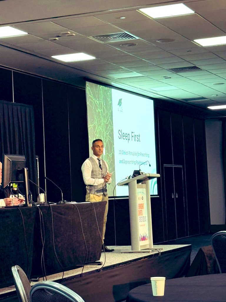sanilrege's tweet photo. 🧵Presenting at the RANZCP Congress Sleep Workshop - one of the most attended workshops with 108 attendees! 🚀

My talk, “Sleep First: 12 Clinical Principles for Prescribing &amp; Deprescribing Psychotropics”

Here they are : 👇1/12 https://t.co/r2Lm9nQacB