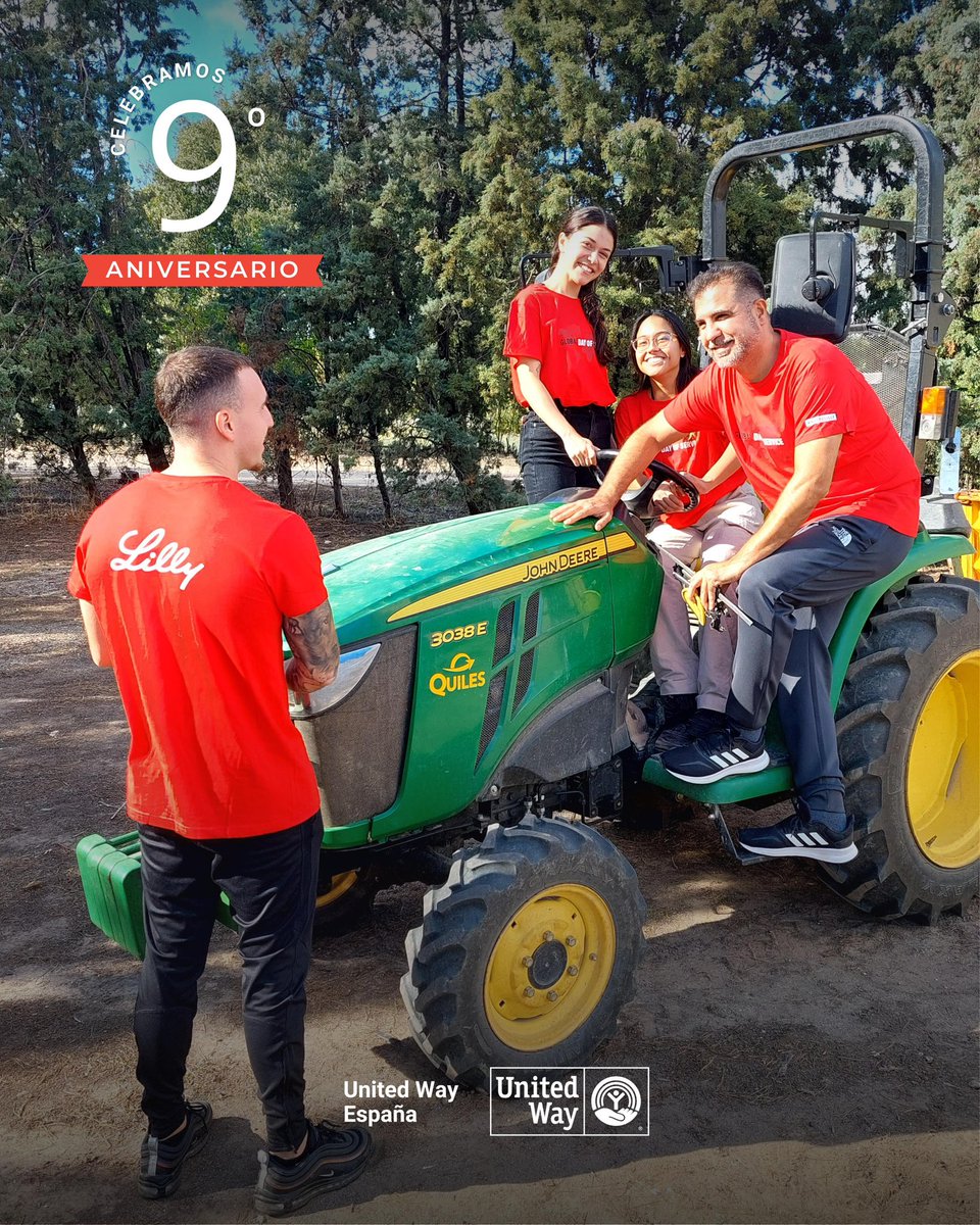 🎉 ¡Hoy United Way España cumple 9️⃣ años!
Un día especial para dar las GRACIAS a todas las personas que han sido parte de este viaje. 🙏🏼 En especial, a <a href="/EliLillyandCo/">Eli Lilly and Company</a> y John Deere por hacerlo posible desde el principio.
¡A por muchos años más de cambio y de impacto social! 💙❤️💛