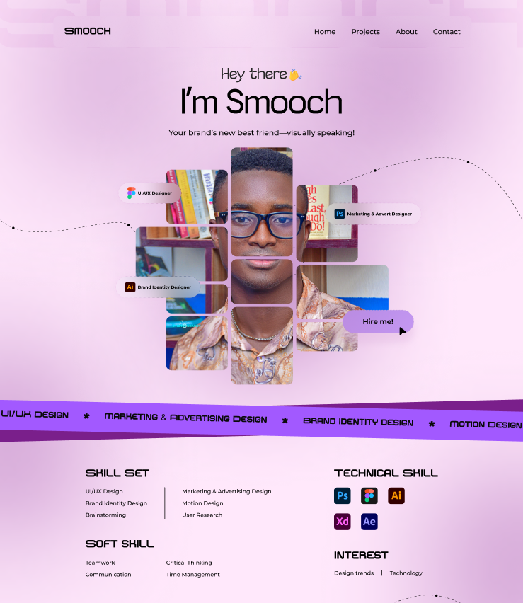 bysmooch's tweet image. Put my pixels where my passion is 🎨✨
Here’s a peek into my design world — from bold visuals to clean UI.
Would love to hear your thoughts!
#DesignLife #VisualDesigner #UXUIDesign #PortfolioShowcase