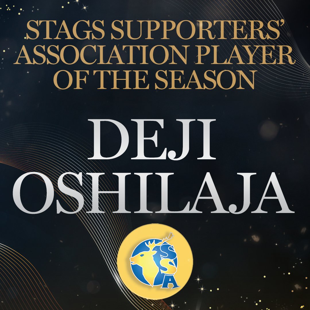 🏆 Deji deservedly takes home the <a href="/mtfc_thessa/">SSA</a> Player of the Season trophy! 🙌

#Stags 🟡🔵