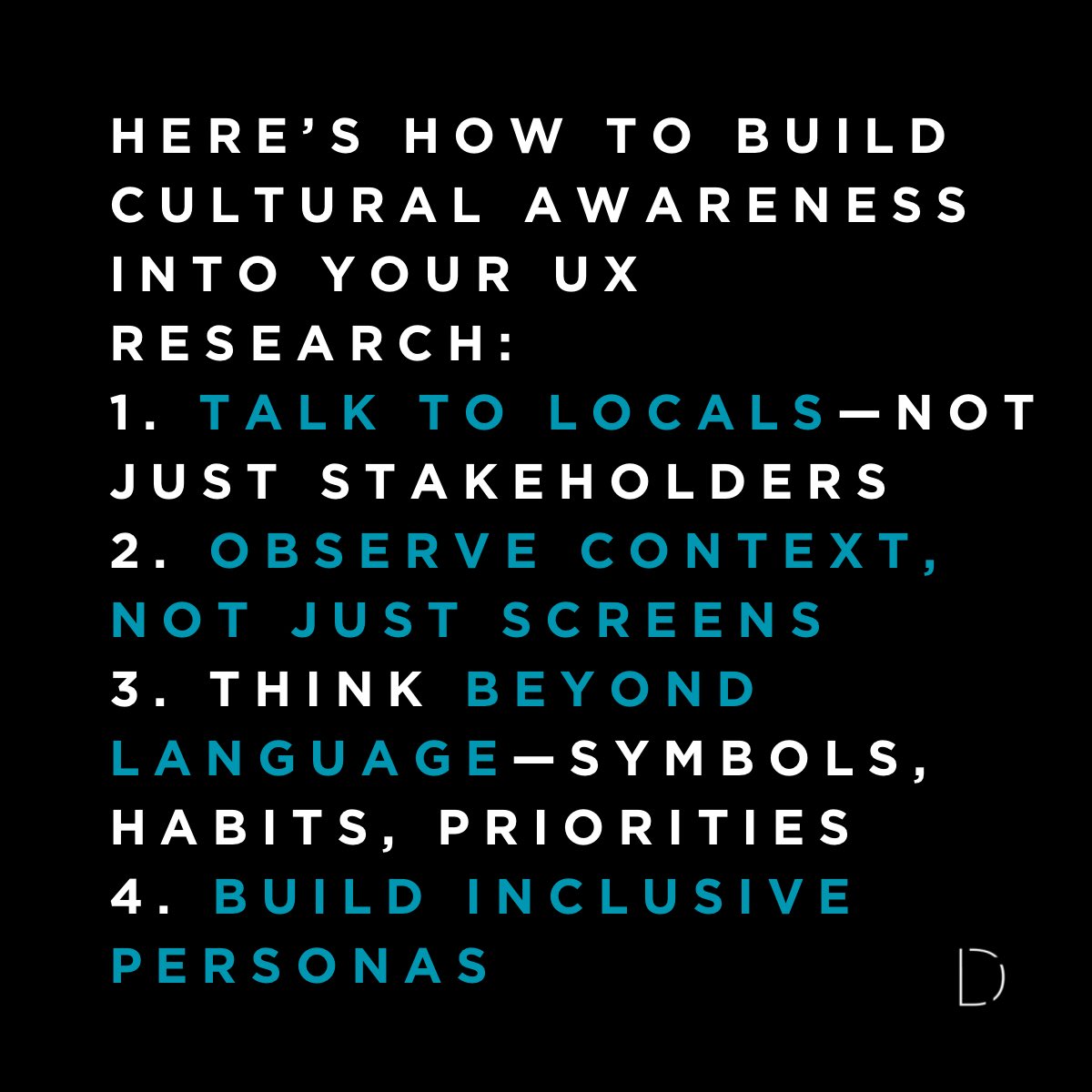 DelvyResearch's tweet photo. …and relevance—but it can’t replace a strategy that accounts for local competitors, regulation, and market structure.

Cross-cultural UX is powerful—but it has to be part of a larger, context-aware business strategy.

#uxr #letstalkuxr https://t.co/VF3jodZF2m