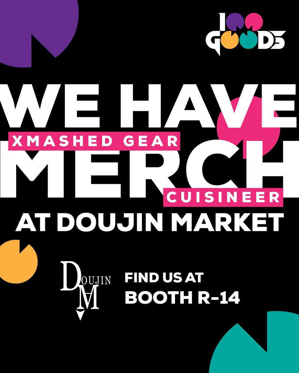 100 Goods (@100goodsco) on Twitter photo 📢 100goods is heading to <a href="/doujimasg/">Doujin Market</a> this 10-11 May!
Come find us at Booth R-14 and score some awesome merch, exclusives, and good vibes. 🎉
See you there! 🤝 📢 100goods is heading to <a href="/doujimasg/">Doujin Market</a> this 10-11 May!
Come find us at Booth R-14 and score some awesome merch, exclusives, and good vibes. 🎉
See you there! 🤝