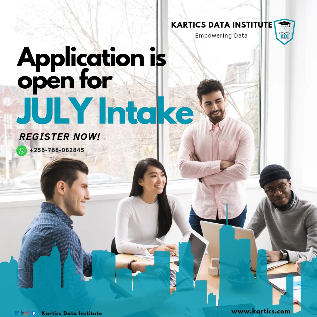 KDataInstitute's tweet photo. #July Intake is still Open, Join us today to Advanced your skills in Big Data Analytics, Machine Learning (ML) & Artificial Intelligence (AI)
Join Our WhatsApp Channel for details: https://t.co/LrwwIbRAmF
#EmpoweringData https://t.co/zG4WRgrwjP