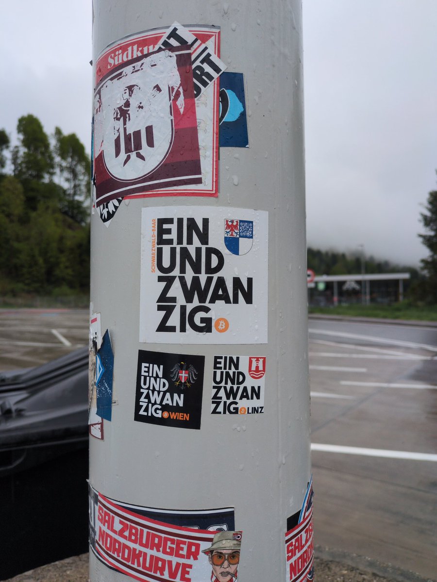 Omw to tuscany lightning summit, randomly finding einundzwanzig sticker :) nice