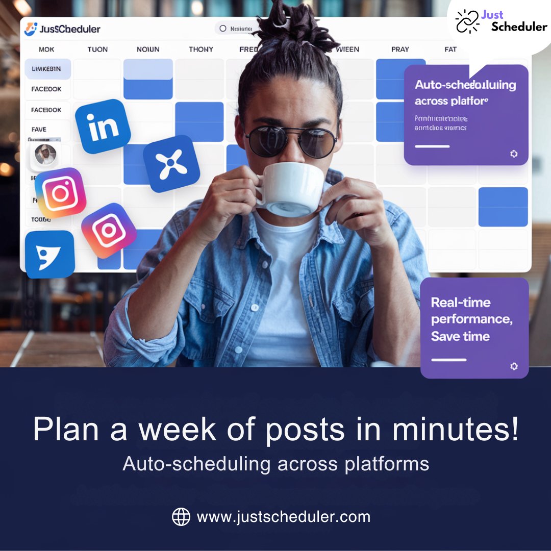JustScheduler's tweet photo. Manage all your socials in one place with Justscheduler! Schedule, track, and grow smarter. 📅📲 

#Justscheduler #SocialMediaTool #SMM #ContentPlanner #SocialMediaManagement #GrowOnline https://t.co/IhRimyCeiF