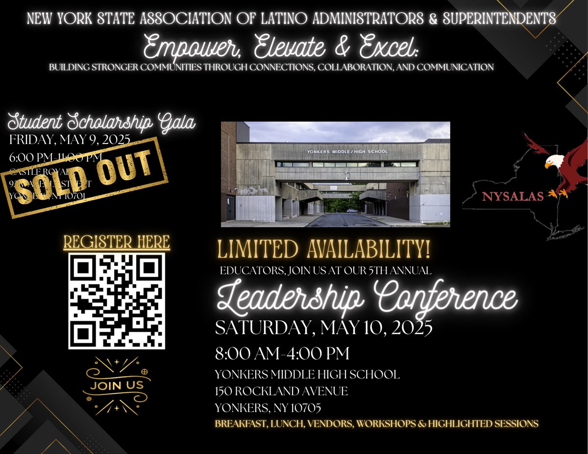 The NYSALAS Leadership Conference is just 4 days away. Don’t miss out on this opportunity to #Empower #Elevate #Excel with innovative leaders around the country who are committed to creating positive change.

LIMITED AVAILABILITY, reserve your spot today: NYSALAS.org