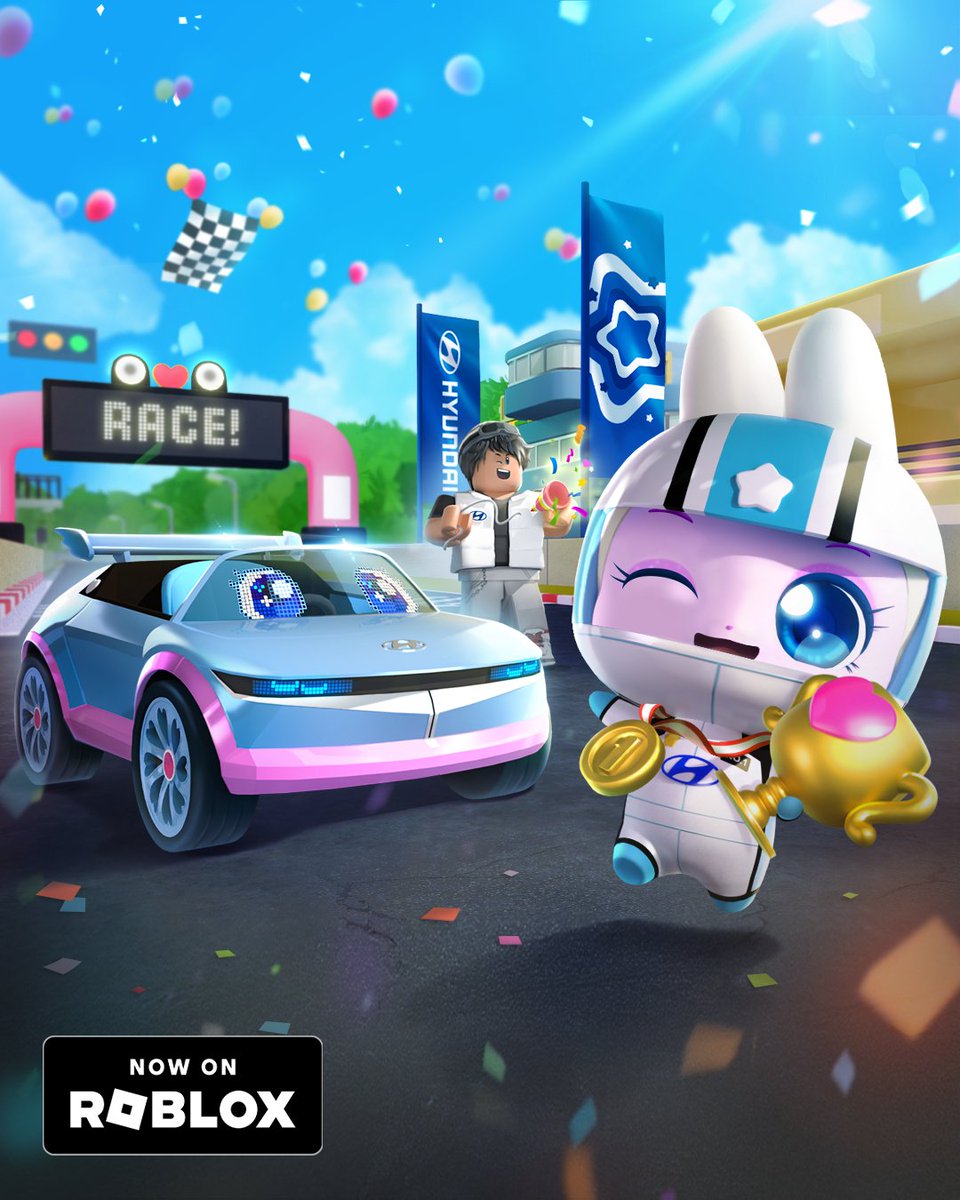 Hyundai and #Teenieping celebrate Family Month on #Roblox! Explore themed maps, limited items, and race the IONIQ 5 Teenieping Edition in Hyundai Future Adventure. Play now: bit.ly/435jcSx