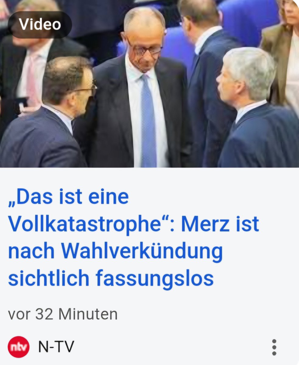Die Nichtwahl von #Merz im ersten Wahlgang ist ein weiterer Disziplinierungsversuch des radikalen linken SPD-Flügels gegen Merz, um gleich zu Beginn überdeutlich klarzustellen: du bist voll und ganz in unserer Hand, Kanzler von unseren Gnaden und hast zu tun und vor allem auch zu
