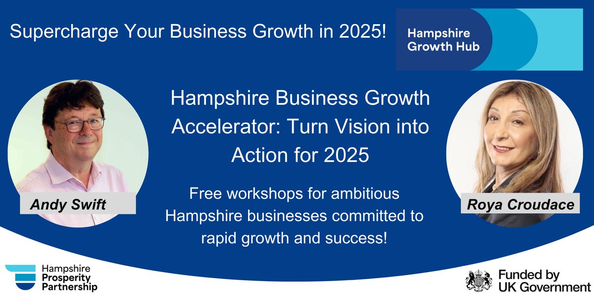 Drive your business forward with the Hampshire Business Growth Accelerator Workshop with Hampshire Growth Hub, 
Experience a two-part workshop to help you gain tools, insights and strategies to grow your business.
Places are limited, so register now: nfbp.org.uk/event/growth-a…