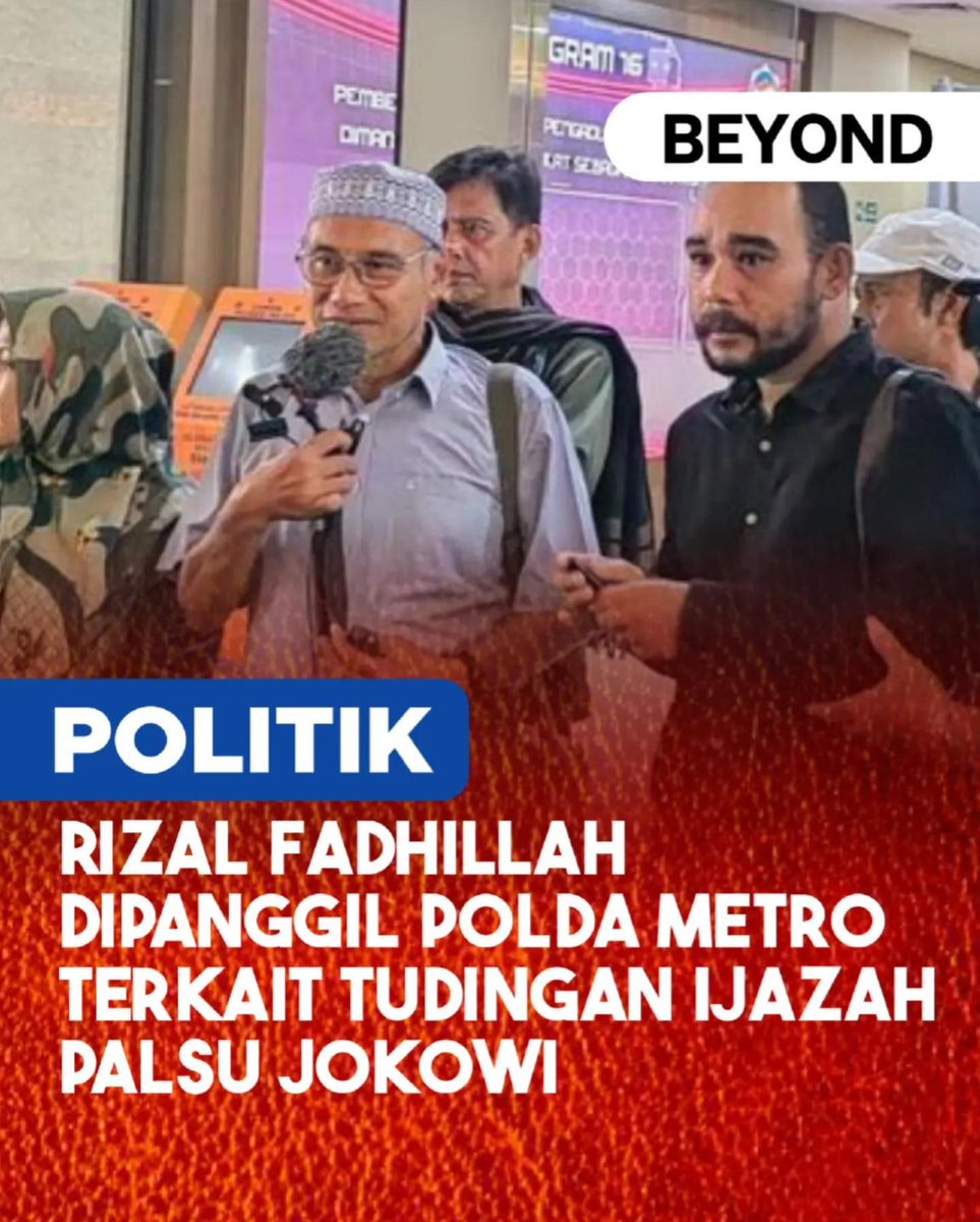 Satu persatu mulai dipanggil dan diperiksa.

RF dipanggil dan diperiksa hari Kamis 8 Mei 2025.
Status tersangka cuma soal waktu.