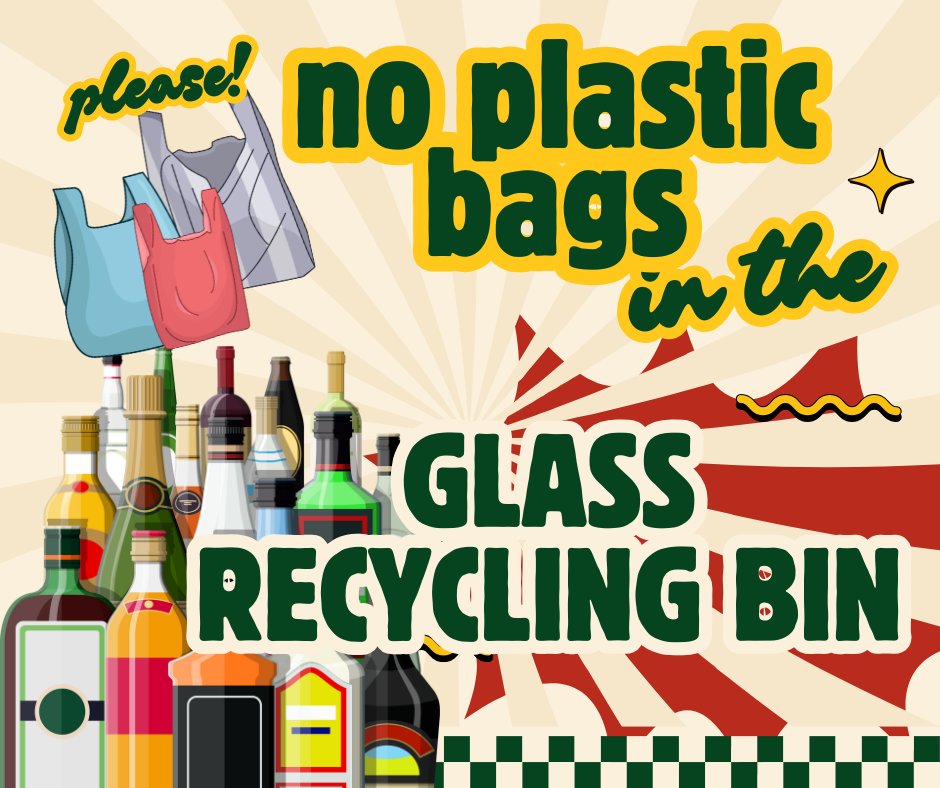 Our glass recycling bin pilot program has been so successful! We ask you to take the bottles out of any plastic bags or boxes you have them in. The staff has to climb into the bins to remove anything that is not plastic. Please help them help us! lakejackson-tx.gov/169/Free-Mulch…