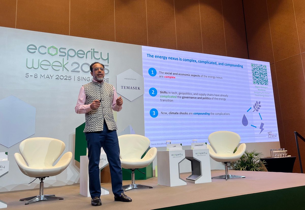 CEEW (@ceewindia) on Twitter photo "We think resilience is about adaptation — I'd argue that resilience is about how we bounce back better."
At #EcosperityWeek, CEO <a href="/GhoshArunabha/">Arunabha Ghosh</a>, made the case for why resilience must be reframed — not just as a response to shocks, but as a strategy to rebuild stronger systems "We think resilience is about adaptation — I'd argue that resilience is about how we bounce back better."
At #EcosperityWeek, CEO <a href="/GhoshArunabha/">Arunabha Ghosh</a>, made the case for why resilience must be reframed — not just as a response to shocks, but as a strategy to rebuild stronger systems