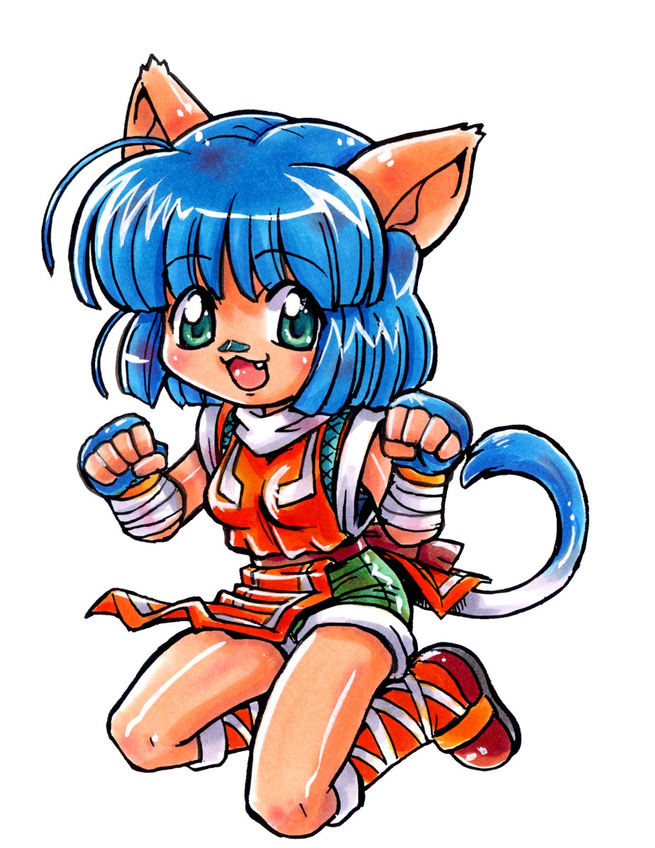 青い方のねこまたサン🐾 定期リサイクル #甲竜伝説ヴィルガスト