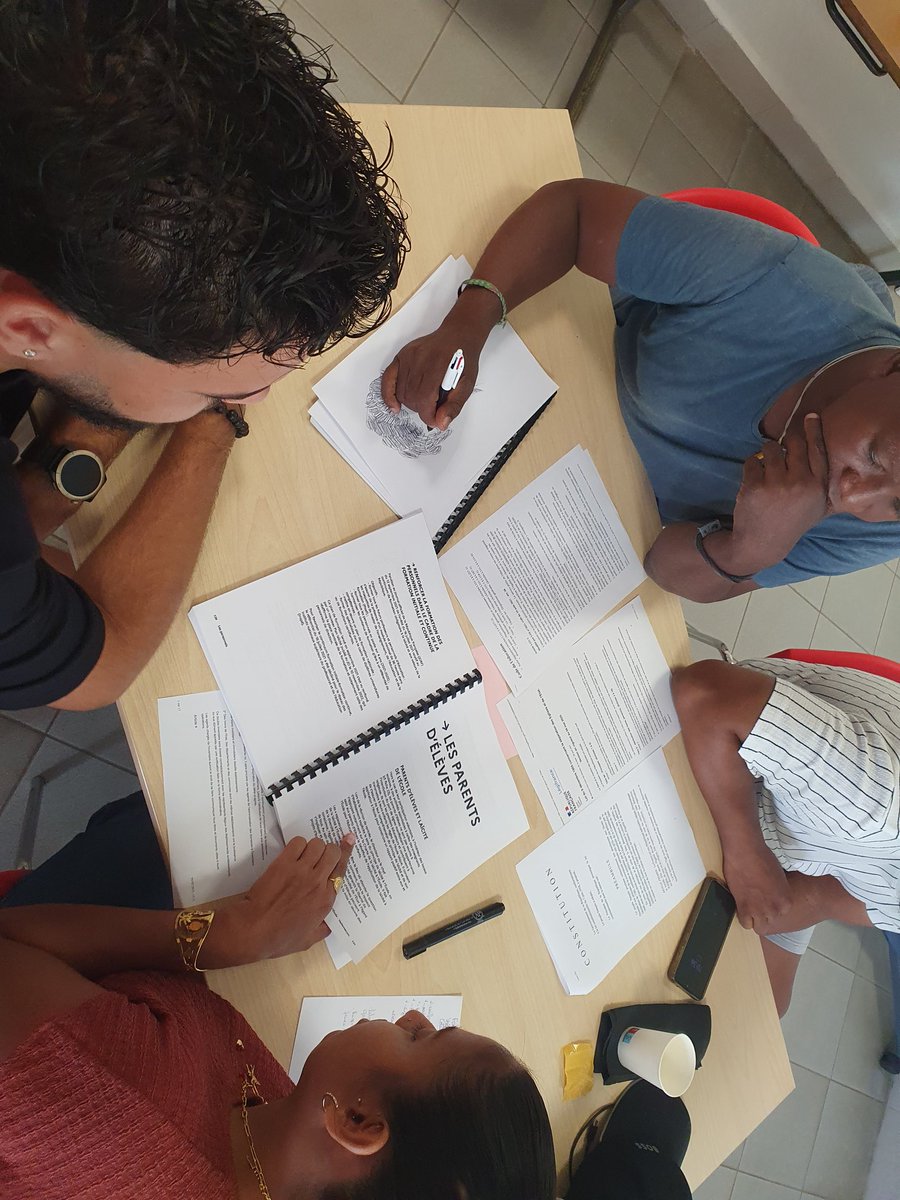 StrehlJulien's tweet photo. C'est les vacances dans l' @AcLaReunion! Et c'est l'occasion de former la #VieScolaire du collège @JA_Montgaillard aux valeurs de la République et au principe de #laïcité. Des Aed et Cpe hyper motivés pour une formation efficace réalisée dans la bonne humeur! #ValeursRépublique https://t.co/poTJSnd8y5