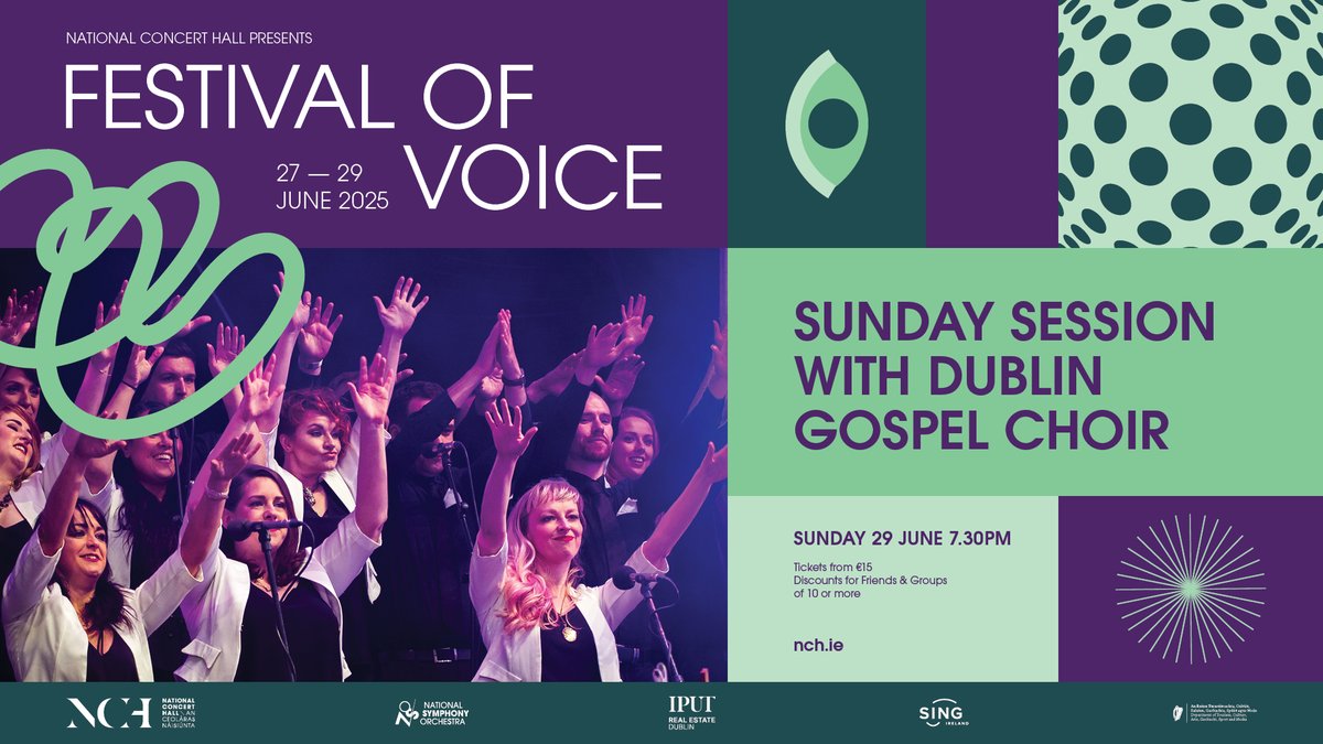 National Concert Hall (@nch_music) on Twitter photo Celebrating 30 years of music, joy, and unity! Known for their collaborations with <a href="/Outkast/">Outkast</a> and <a href="/MaestroEnnio/">Ennio Morricone</a> Ireland's foremost Gospel Choir <a href="/DGChoir/">Dublin Gospel Choir</a> join us for 'Festival of the Voice' on June 28th!
Tickets are on sale now: nch.ie/all-events-lis… Celebrating 30 years of music, joy, and unity! Known for their collaborations with <a href="/Outkast/">Outkast</a> and <a href="/MaestroEnnio/">Ennio Morricone</a> Ireland's foremost Gospel Choir <a href="/DGChoir/">Dublin Gospel Choir</a> join us for 'Festival of the Voice' on June 28th!
Tickets are on sale now: nch.ie/all-events-lis…
