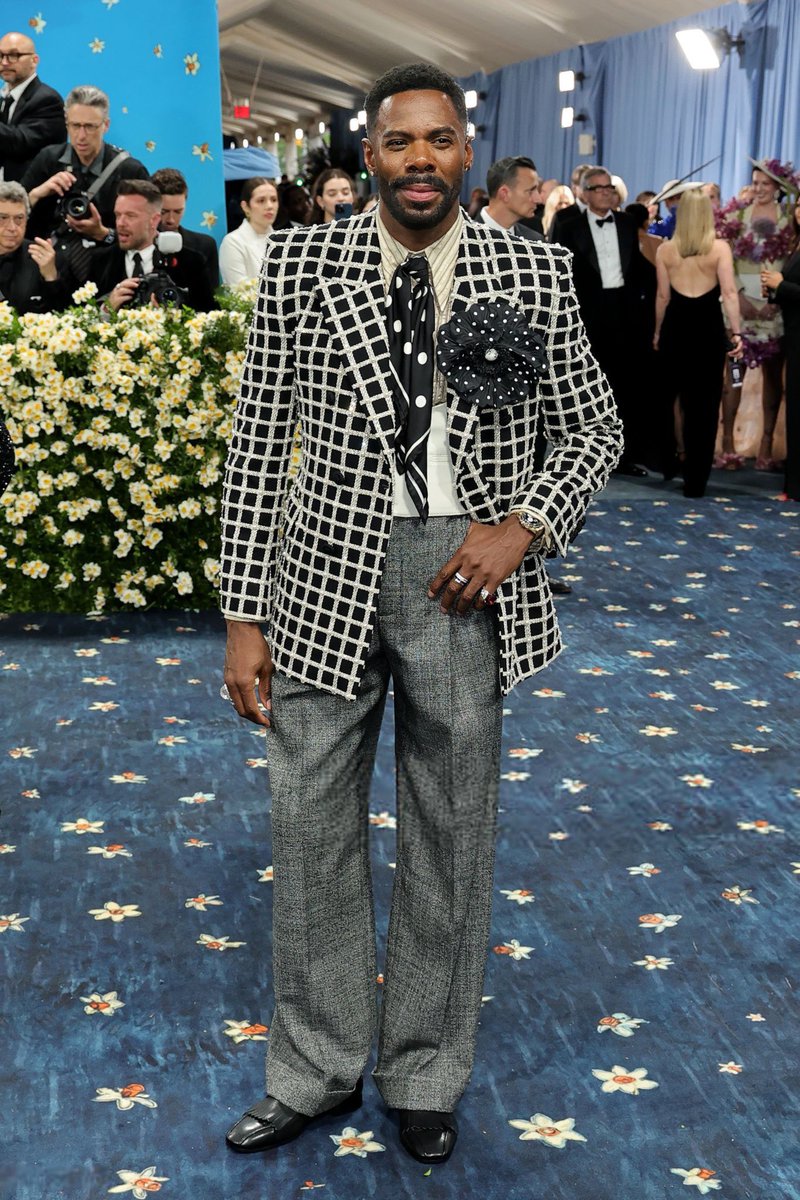 W_O_N_D_A_A's tweet image. Category: Men at the Met Gala. Damson Idris, Asap Rocky, Colman, Lewis Hamilton, Pusha T, Bad Bunny. 

#MetGala #MetGala2025