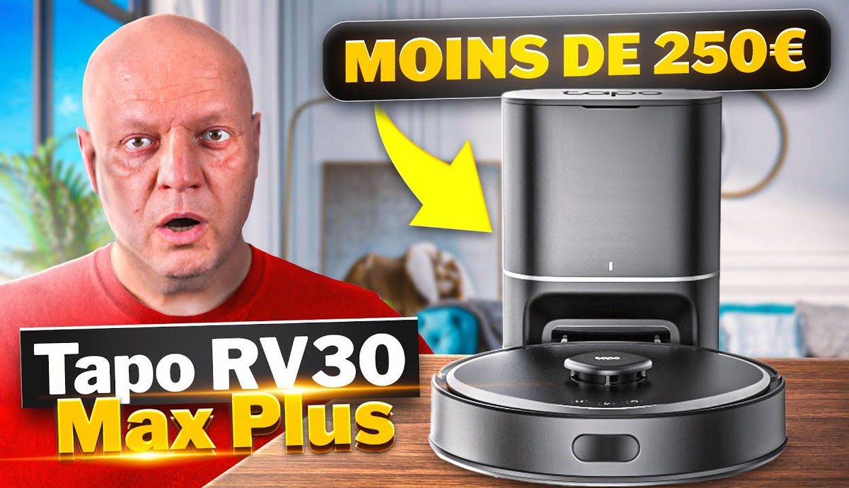 Test du robot aspirateur Tapo RV30 Max Plus par The Grand test. 
100% autonome. Ultra silencieux. Aspiration puissante.
youtube.com/watch?v=widCxk…

#robot #aspirateur #maison #domotique #tapo #tplink #nettoyage
