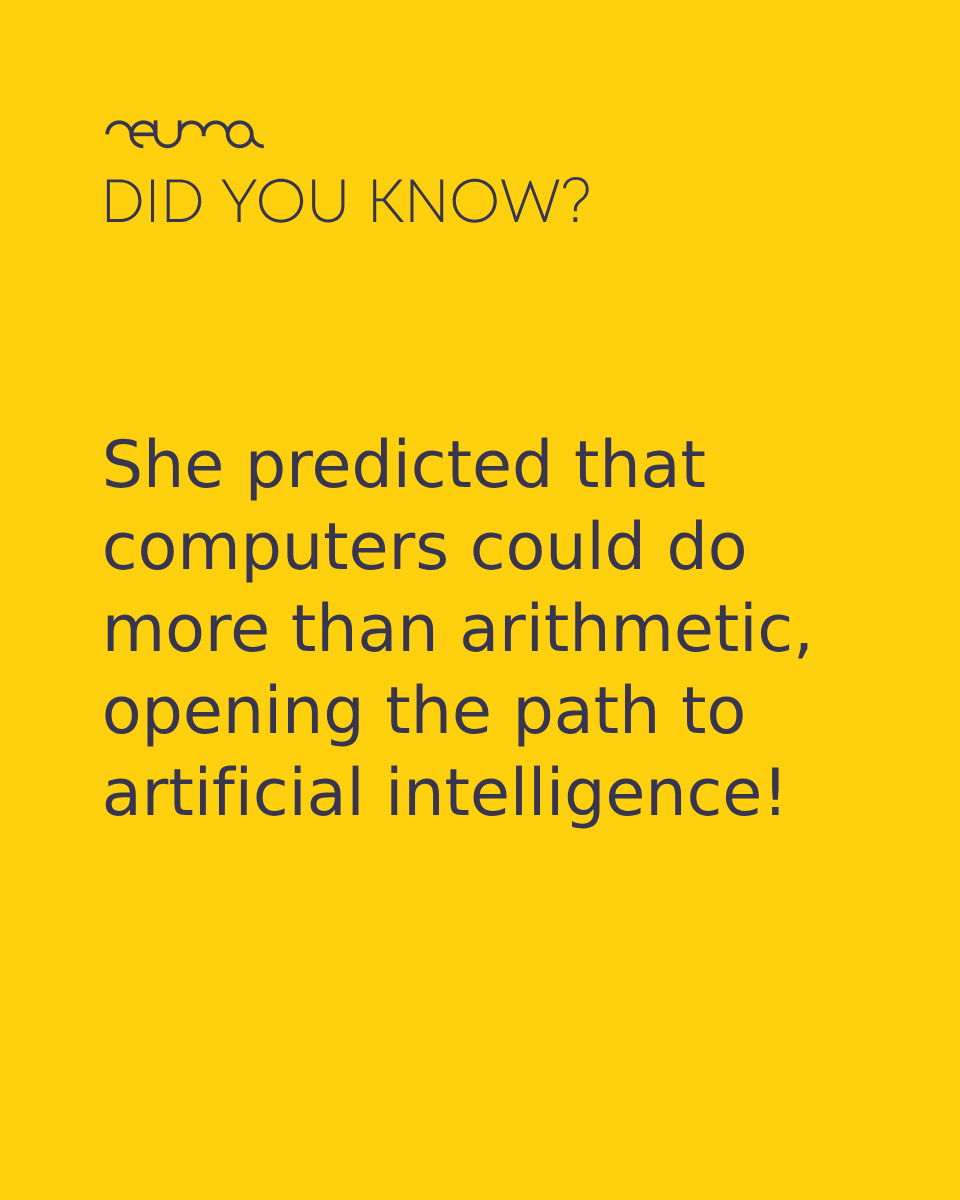 nevmagr's tweet image. 💡 Ada Lovelace was the first programmer in the world!
In 1843, long before modern computers, she wrote the first algorithm for Charles Babbage’s “Analytical Engine”. 🔮
She predicted that computers could go beyond math—paving the way for AI!
#Nevma #DidYouKnow #TechHistory