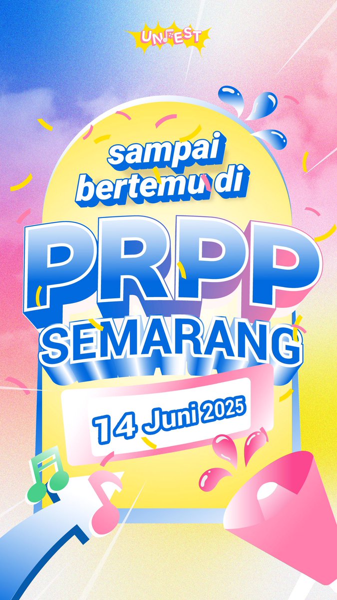 unfest9's tweet image. Catet di kalender kalian sekarang #unfest9 di tanggal 14 Juni 2025 di PRPP Semarang📌🗓

Udah terjawab yaa joys, jangan tanyain miun tanggal dan tempat lagii😋🫰🏻

#unnesnight #unfest9