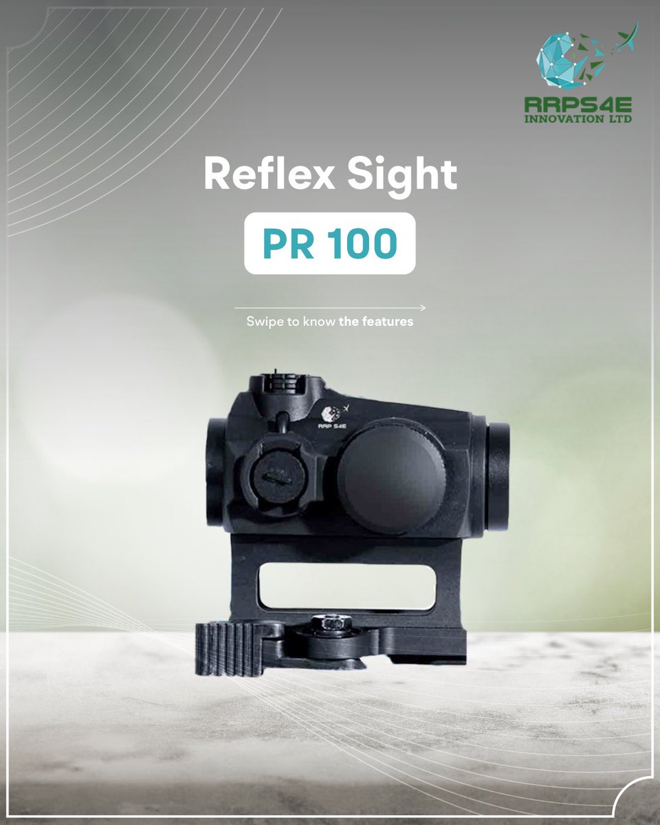 RRPS4E's tweet image. Precision meets durability! The PR 100 Reflex Sight is built for clarity, toughness, and performance — whether in bright daylight or tough conditions. Ready to elevate your aim? #RRPS4E #PR100 #ReflexSight #MilitaryGradeGear #BuiltToLast #PrecisionEngineering