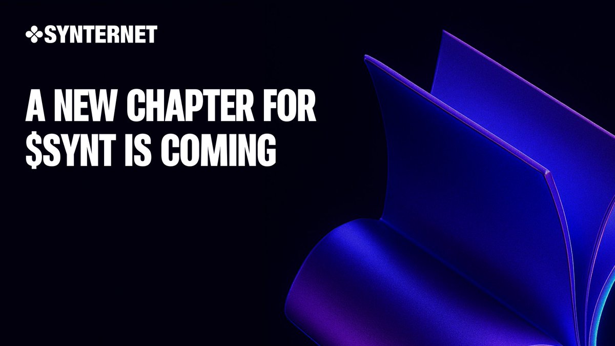 A new chapter for $SYNT is coming.

On-chain governance and community proposals, including inflation cuts and major token burns, will soon be revealed.

Get ready to vote, shape the protocol, and power the future of Synternet.