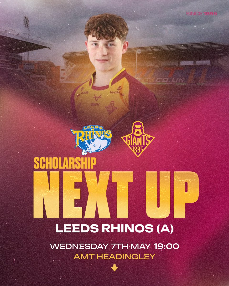 1️⃣ game this week for the Giants!

The Scholars travel to Headingley to face Leeds Rhinos

#Since1895
