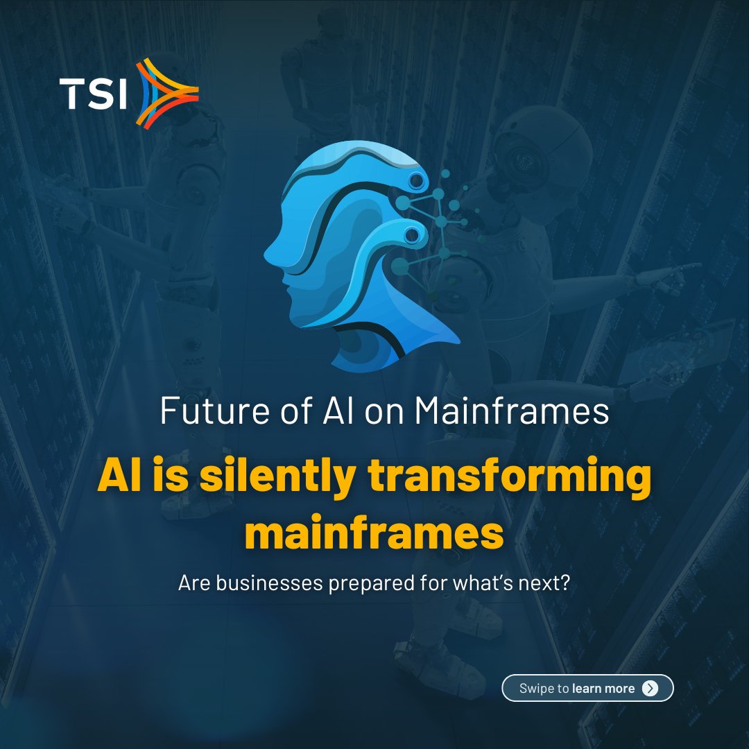 TPFSoftware's tweet image. #AI is improving #mainframe #efficiency, upgrading #security, and strengthening #reliability in 2025. Is your business AI-ready?
#zTPF #TPF #TPFMainframes #IBM #EnterpriseIT #DigitalTransformation #CloudComputing #Cybersecurity #TPFSoftware #TSI