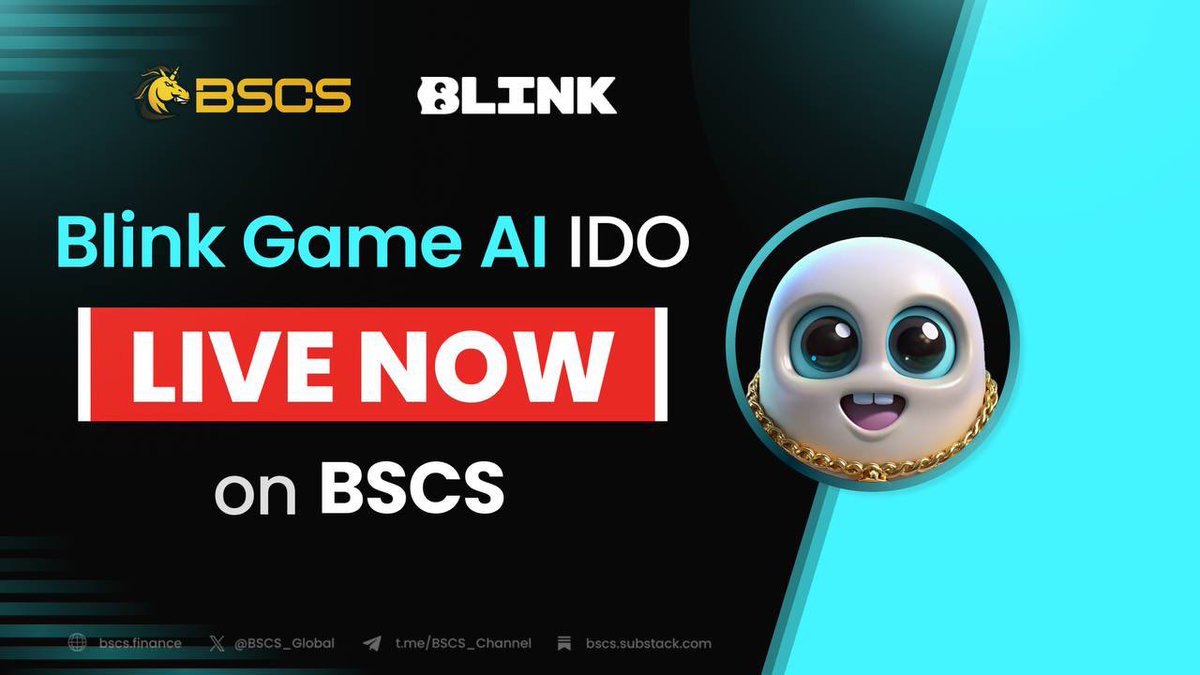 Kryptomonach's tweet image. Unlock the future of Web3 gaming — the $BLINK IDO is now live on @BSCS_Global!
Early access to @blinkgameapp starts now. Be among the first to join the next wave in GameFi.

IDO Details:
• Live Until: May 7, 9:00 AM UTC
• Price: $0.00015
• Raise Goal: $200,000
• Join Now:…