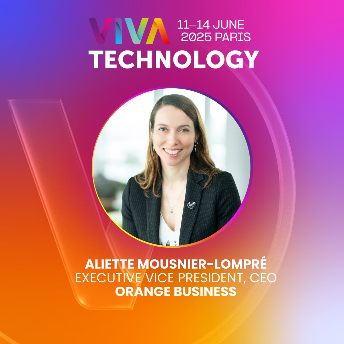 Viva Technology (@vivatech) on Twitter photo 🌟 Excited to welcome <a href="/AlietteML/">Aliette Mousnier-Lompré</a>, Executive Vice President, CEO @OrangeBusiness, to #VivaTech 2025!
A digital pioneer and former semi-pro footballer, she’s shaping the future of digital business — from enterprise networks to customer innovation. Catch her live on stage! 🚀 🌟 Excited to welcome <a href="/AlietteML/">Aliette Mousnier-Lompré</a>, Executive Vice President, CEO @OrangeBusiness, to #VivaTech 2025!
A digital pioneer and former semi-pro footballer, she’s shaping the future of digital business — from enterprise networks to customer innovation. Catch her live on stage! 🚀