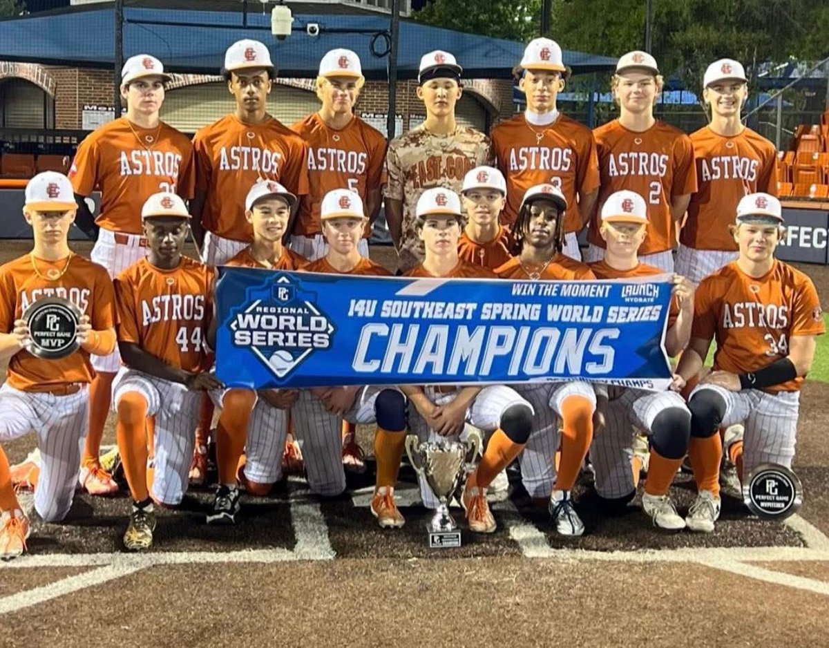 Congratulations to the Perfect Game 14u Southeast Spring World Series Champions, the East Cobb Baseball 14u Astros #ECBfamily