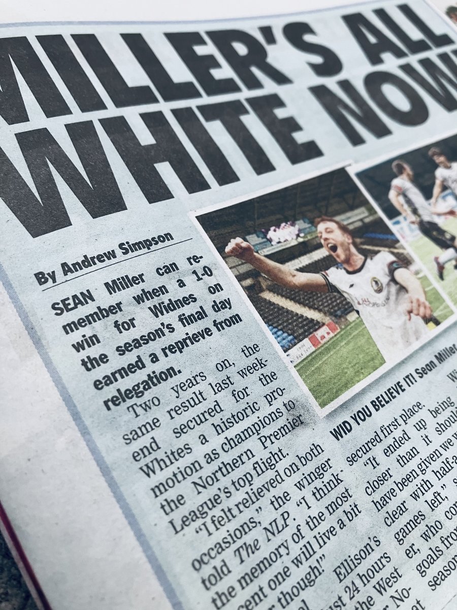 Andrew Simpson (@simmo_on_sport) on Twitter photo Brilliant to relive a stunning title success for <a href="/Widnes_FC/">(C) Widnes Football Club</a> through the eyes of <a href="/SeanMillsey7/">Millsey</a> for this week's <a href="/NonLeaguePaper/">The Non-League Paper</a>.
He was candid on being a leader in Michael Ellison's team and staying composed during the run-in.
With thanks to <a href="/ian_ross3/">Ian Ross</a> and <a href="/CallumChadwick_/">Callum Chadwick</a> ππ» Brilliant to relive a stunning title success for <a href="/Widnes_FC/">(C) Widnes Football Club</a> through the eyes of <a href="/SeanMillsey7/">Millsey</a> for this week's <a href="/NonLeaguePaper/">The Non-League Paper</a>.
He was candid on being a leader in Michael Ellison's team and staying composed during the run-in.
With thanks to <a href="/ian_ross3/">Ian Ross</a> and <a href="/CallumChadwick_/">Callum Chadwick</a> ππ»