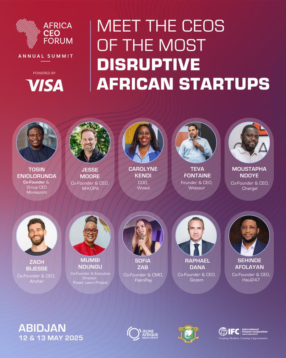 IFC Africa (@ifcafrica) on Twitter photo The global economy is shifting—how can Africa compete & thrive in this new landscape? At the <a href="/africaceoforum/">Africa CEO Forum</a>, experts will explore how stronger governance, industrial policies & trade can accelerate the continent’s growth.
May 12-13 |📍Abidjan 🔗wrld.bg/Ey4B50VNwZ7 #ACF2025 The global economy is shifting—how can Africa compete & thrive in this new landscape? At the <a href="/africaceoforum/">Africa CEO Forum</a>, experts will explore how stronger governance, industrial policies & trade can accelerate the continent’s growth.
May 12-13 |📍Abidjan 🔗wrld.bg/Ey4B50VNwZ7 #ACF2025