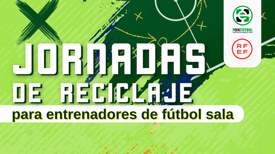 ⚽ | #Entrenadores |

📝Abierta la inscripción para nuevas ♻𝐉𝐎𝐑𝐍𝐀𝐃𝐀𝐒 𝐃𝐄 𝐑𝐄𝐂𝐈𝐂𝐋𝐀𝐉𝐄 para entrenadores de 🥅FÚTBOL SALA el viernes 30 de mayo en 📍Mérida.

🎙𝐂𝐨𝐧 𝐀́𝐧𝐠𝐞𝐥 𝐏𝐚𝐥𝐨𝐦𝐨, 𝐑𝐮𝐛𝐞́𝐧 𝐌𝐚́𝐫𝐪𝐮𝐞𝐳 𝐲 𝐀𝐥𝐟𝐨𝐧𝐬𝐨 𝐑𝐨𝐝𝐫𝐢́𝐠𝐮𝐞𝐳.